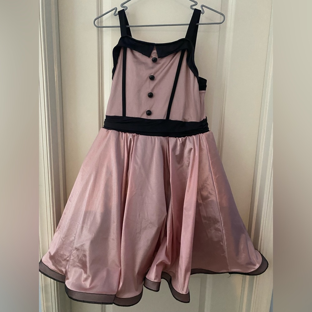 Blush and black dance costume